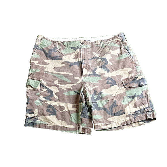 POLO RALPH LAUREN Mens Cargo Shorts Camo Relaxed Military Combat 42 9" - Picture 2 of 8